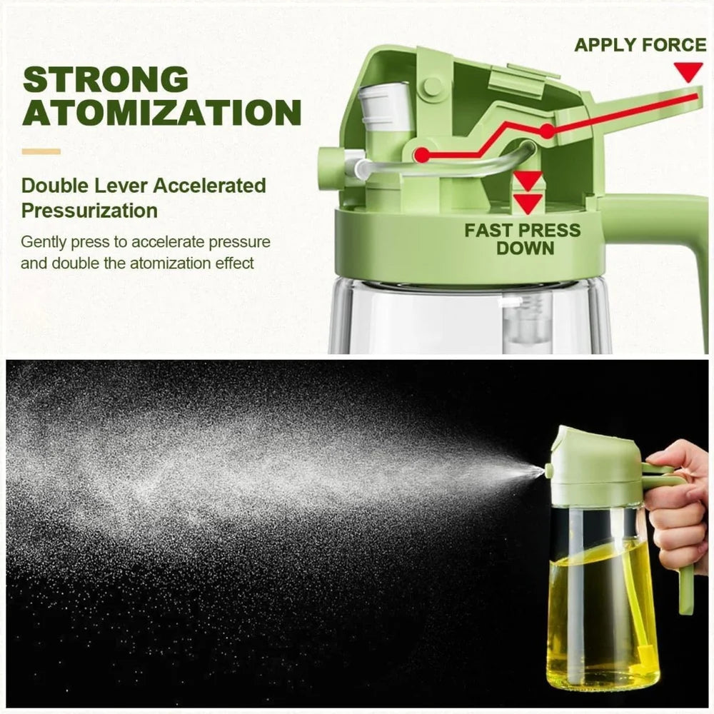 2 in 1 Olive Oil Sprayer and Oil Dispenser for Kitchen, For Home, 500 mL